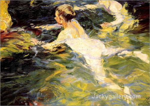 Swimmers by Joaquin Sorolla y Bastida paintings reproduction